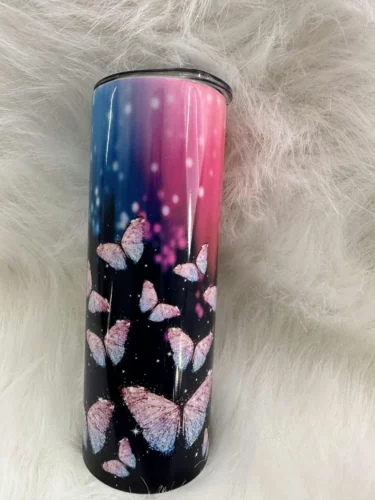 20oz Straight Glitter Sublimation Tumbler Vacuum Insulated photo review