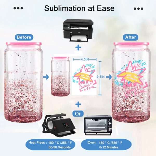 16oz Borosilicate Sublimation Snow Globe GlassPlastic Can Crafix