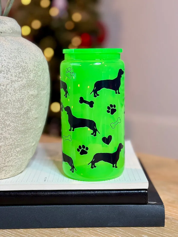 green-16oz-sublimation-neon-glass-can-with-colored-pp-lids