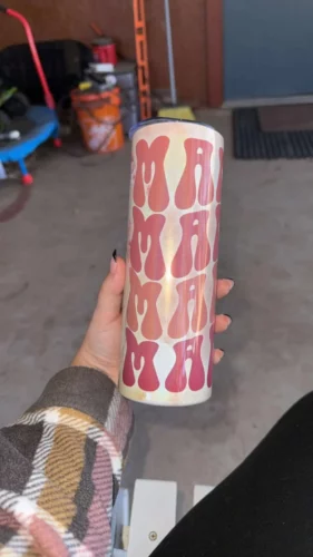 20oz Straight Glitter Sublimation Tumbler Vacuum Insulated photo review