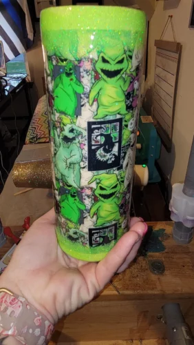 20oz Straight Sublimation Skinny Tumbler with Colored PP Lids photo review