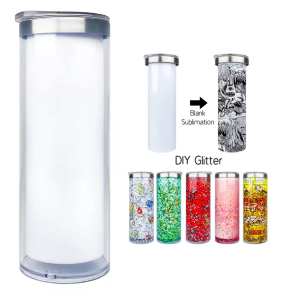 display-2-of-20oz-sublimation-double-wall-snow-globe-skinny-tumbler