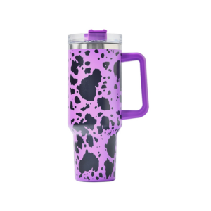 purple-stainless-steel-40oz-cow-print-sublimation-travel-mugs