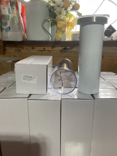 20oz Sublimation Double Wall Snow Globe Skinny Tumbler photo review