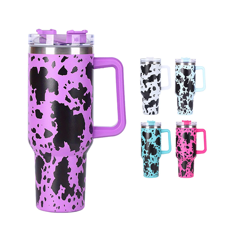 stainless-steel-40oz-cow-print-sublimation-travel-mugs
