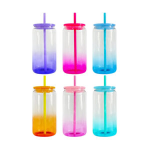 16oz Borosilicate Clear Sublimation Soda Beer Glass Can