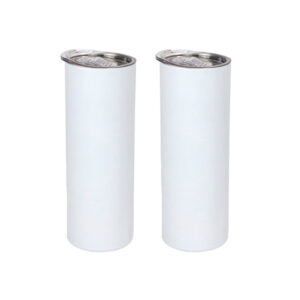 20oz Matte Sublimation Blank Skinny Tumbler with Lid & Straw