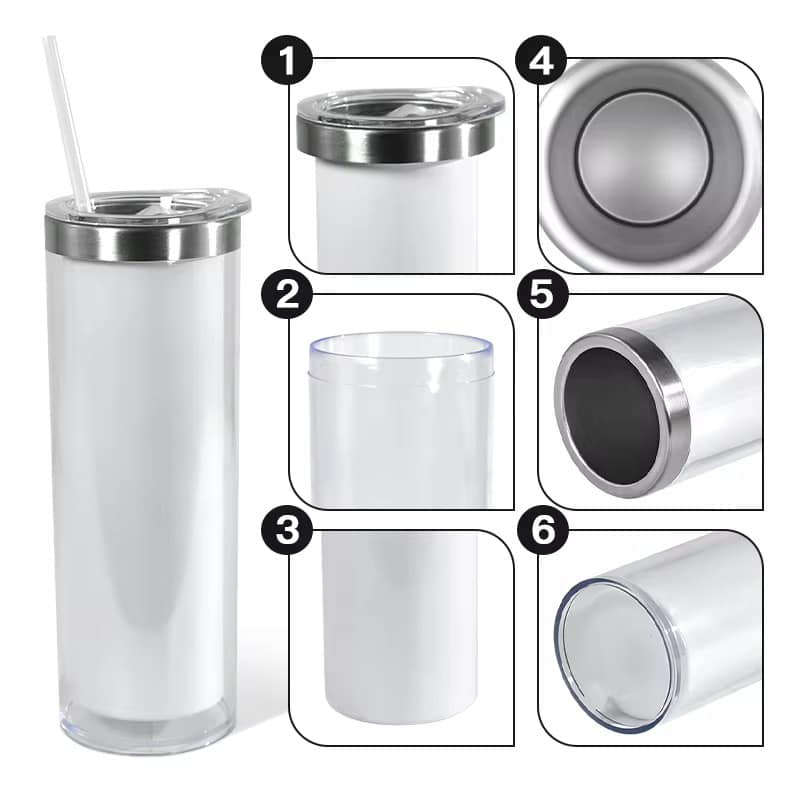 details-of-20oz-sublimation-double-wall-snow-globe-skinny-tumbler