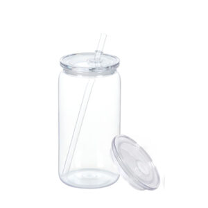 Transparent Acrylic 16oz Plastic Libby Beer Can w/PP Lids