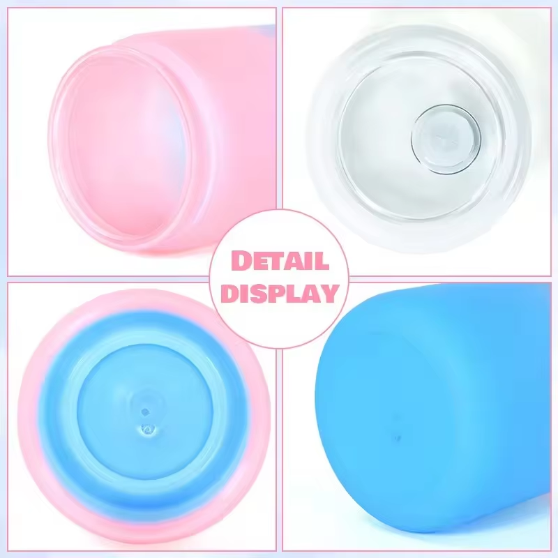 details-of-solid-ombre-16oz-matte-colored-plastic-cup-soda-can-with-pp-lids