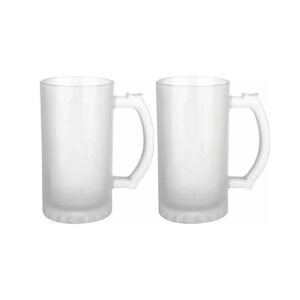 16oz Sublimation Beer Stein Glass Cup with Handle