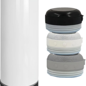 20oz Usb Charging White Sublimation Water Bottle Speaker Music Cup Bluetooth Tumbler