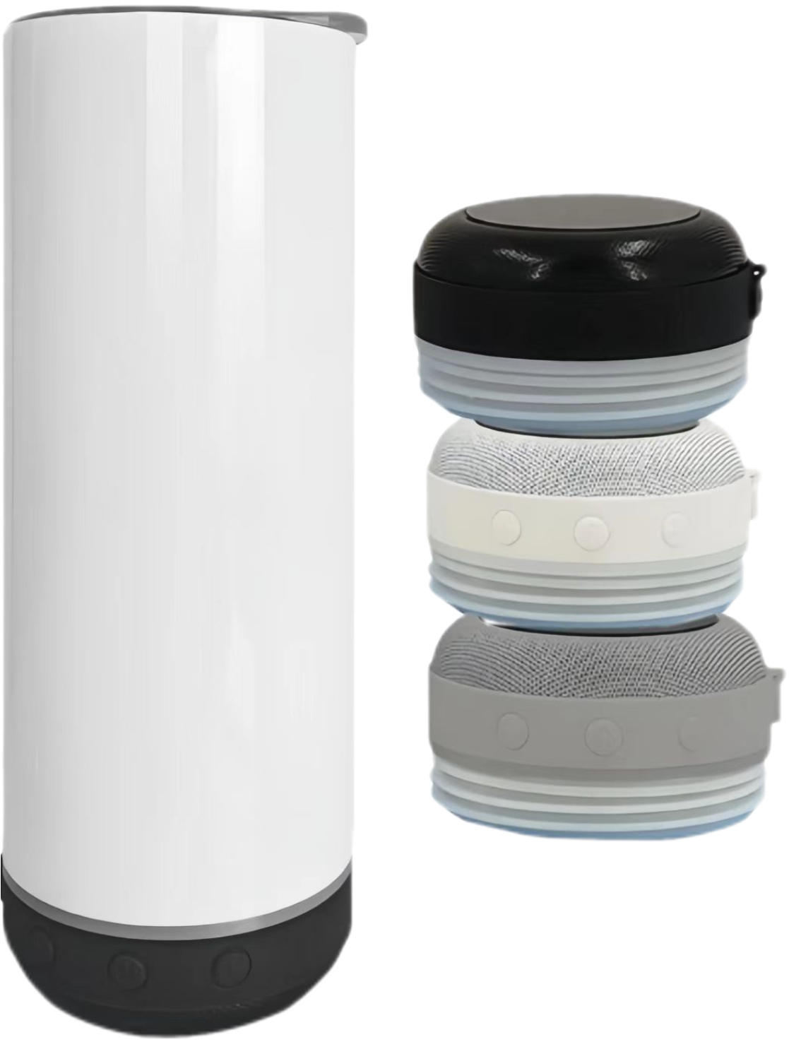 20oz Usb Charging White Sublimation Water Bottle Speaker Music Cup Bluetooth Tumbler