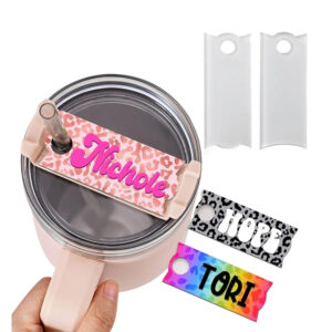 Custom Topper Lid Sublimation Name Plate Acrylic for 40oz