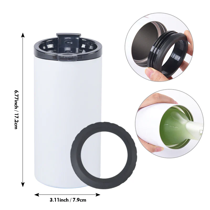 12oz Sublimation Blank Can Cooler Holder Slim & Fatty