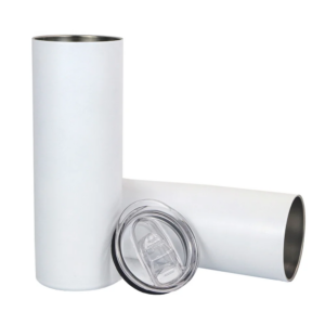 display-of-20oz-matte-sublimation-blank-skinny-tumbler-with-lid-and-straw