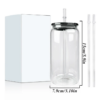 Transparent Acrylic 16oz Plastic Can with Colored PP Lids
