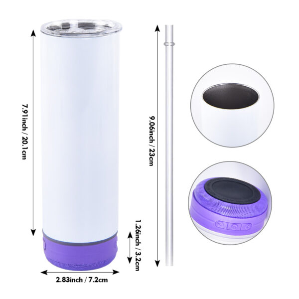 size-picture-2-of-20oz-usb-charging-sublimation-water-bottle-speaker-music-cup