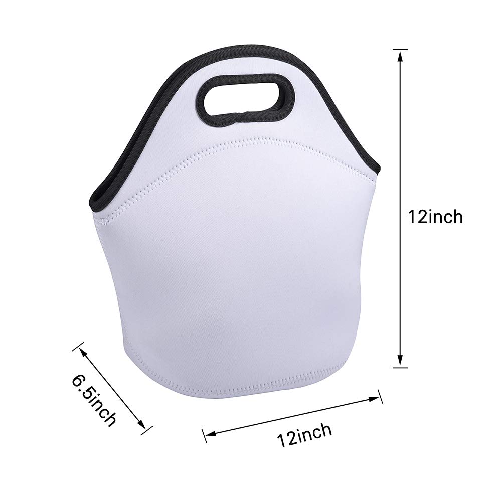 Sublimation Lunch Box Carry Case Handbags Tote with Zipper