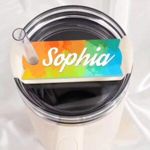 Custom Topper Lid Sublimation Name Plate Acrylic for 40oz