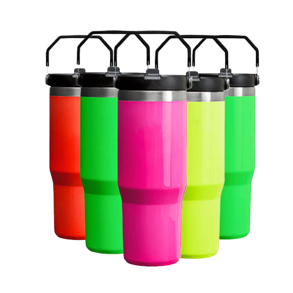 30oz Neon Color Stainless Steel Insulated Thermo Coffee Mug