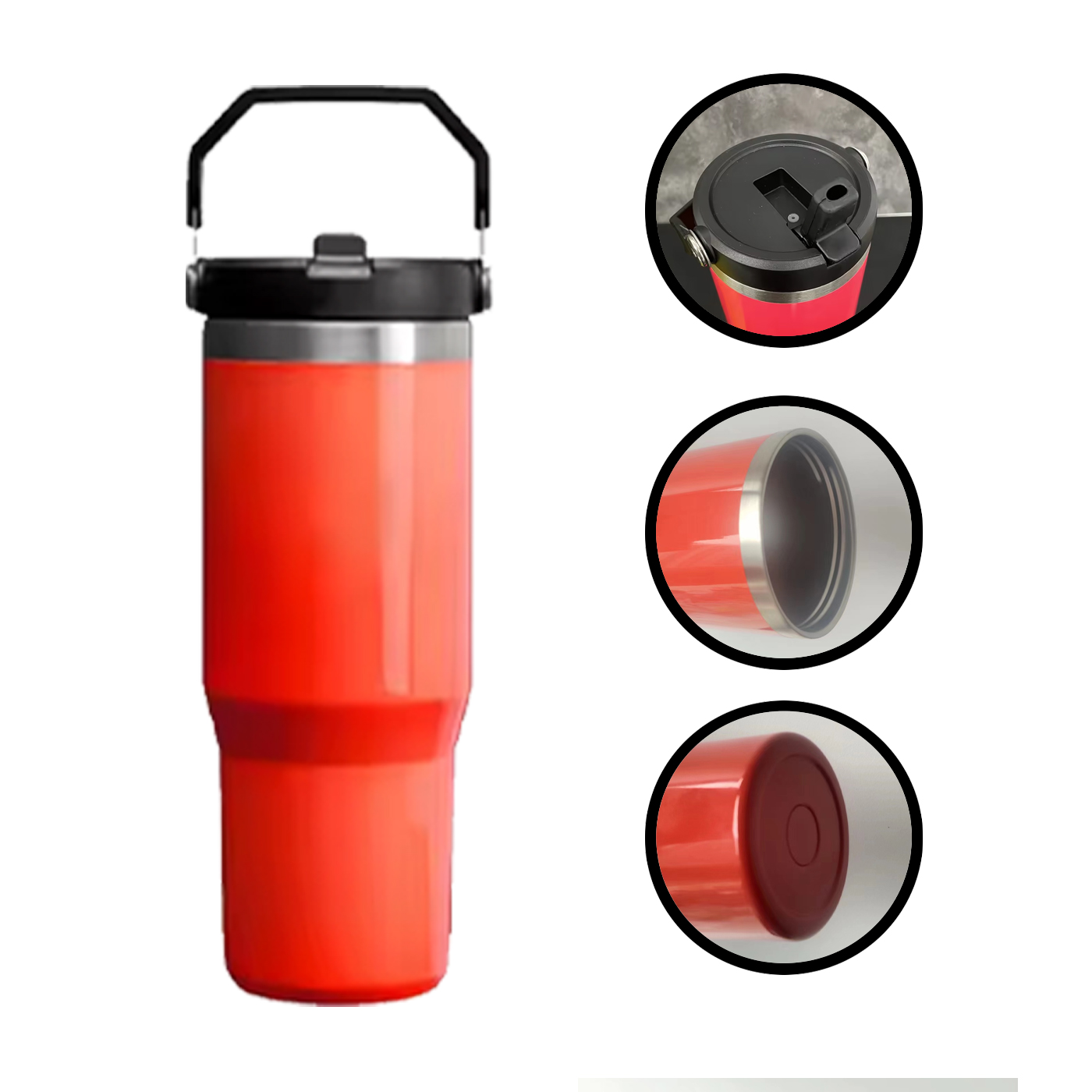 details-of-red-30oz-sublimation-neon-fluorescent-mug-with-portable-handle
