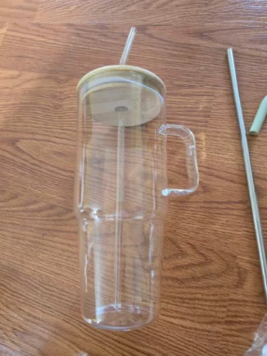 20/32/40oz Clear/Frosted Sublimation Glass Mug with Handle photo review