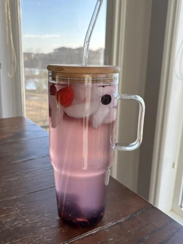 20/32/40oz Clear/Frosted Sublimation Glass Mug with Handle photo review