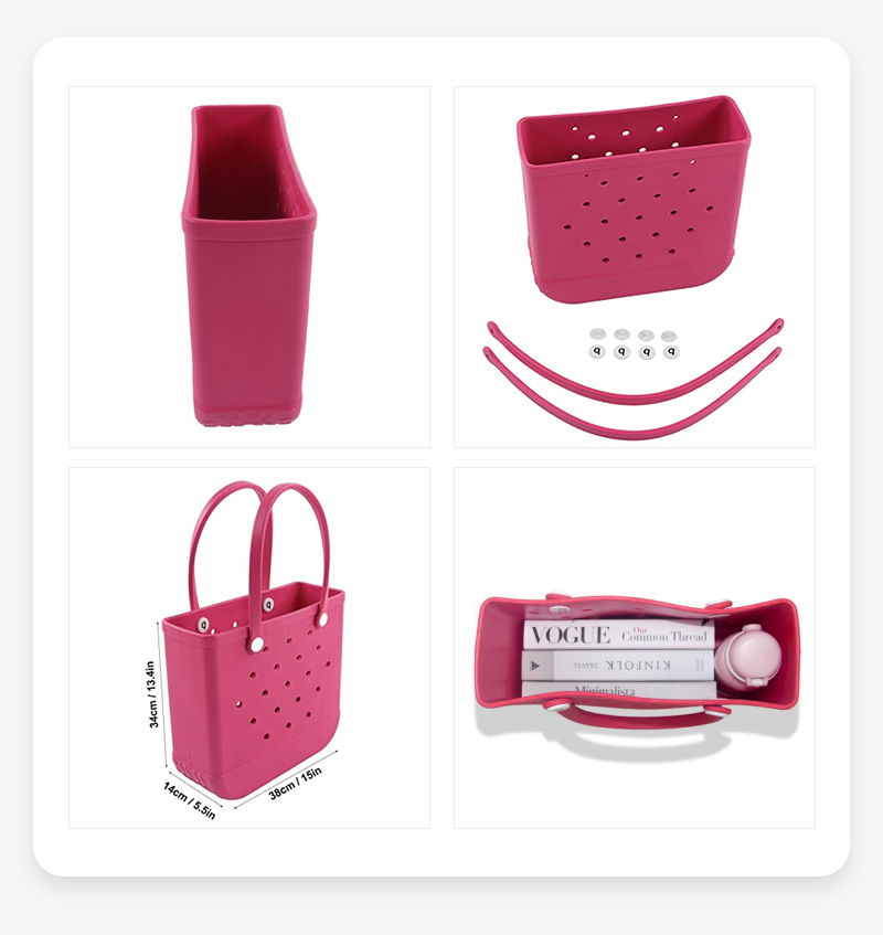 EVA Durable Waterproof Beach Tote Bag for Women