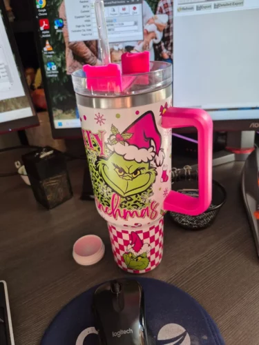 New 40oz Grinch Tumblers with Removable Handle For Christmas photo review