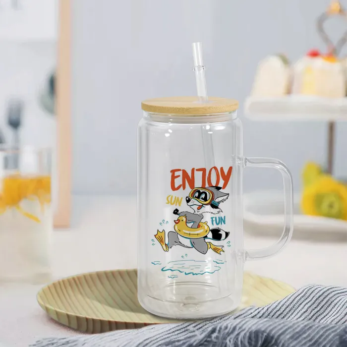 12/15/20oz Sublimation Snow Globe Mugs with Handle