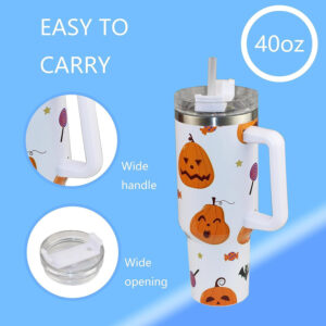 40oz halloween tumbler with straw nightmare before christmas mug