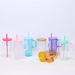 20oz-colored-or-clear-or-frosted-glass-tumblers-travel-mugs-with-handle