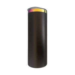 black-20oz-powder-coated-rainbow-plated-skinny-tumblers