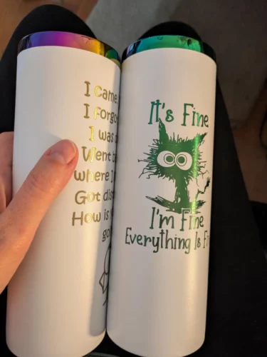 20oz Rainbow Plated Powder Coated Skinny Tumblers photo review