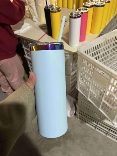 20oz Rainbow Plated Powder Coated Skinny Tumblers 25pcs photo review