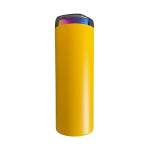 yellow-20oz-powder-coated-rainbow-plated-skinny-tumblers