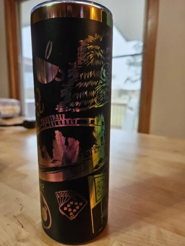 20oz Rainbow Plated Powder Coated Skinny Tumblers photo review