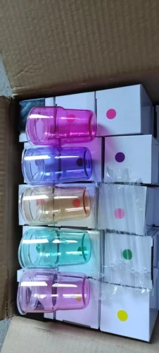 12oz Sublimation Blank Glass Mug with BPA-Free Lids for UV DTF Wraps photo review