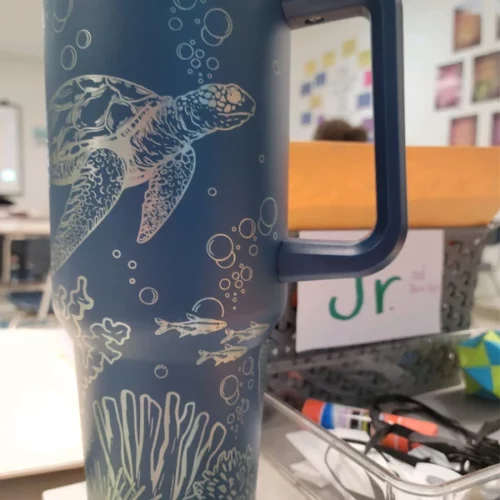 20pcs H2.0 Powder Coated 40oz Mirror Gold Underneath Travel Mug for Laser Engraving photo review