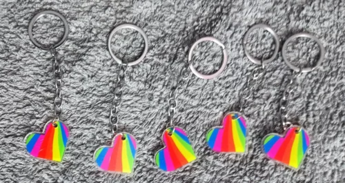 24oz Rainbow Laser Plastic Cups with with Colored Keychain photo review