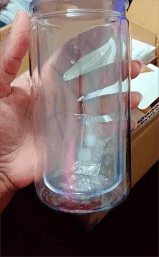 50pcs 16/20oz Acrylic Snow Globe Cups with Pre-Drilled Hole Double Wall Libby Cups photo review