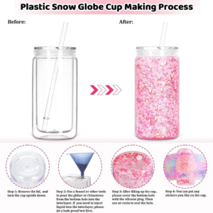 diy-process-of-display-of-clear-16oz-acrylic-snow-globe-tumbler-with-pre-drilled-hole