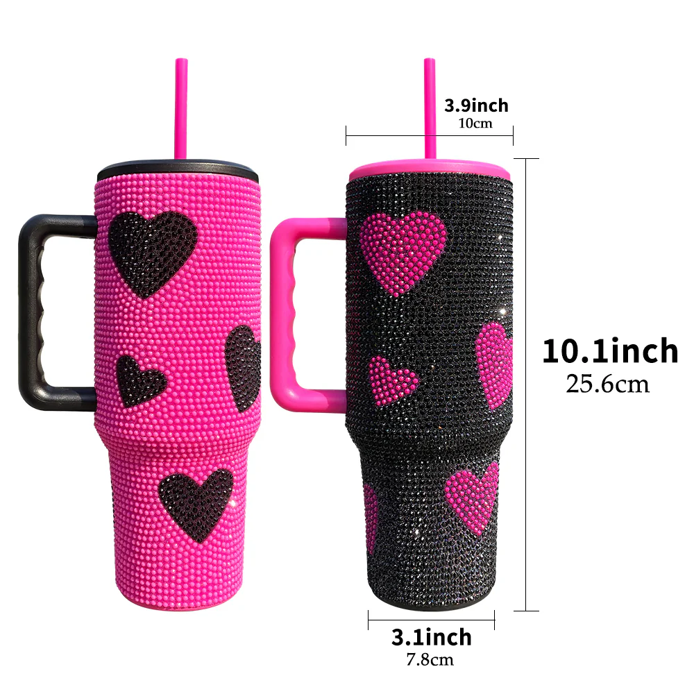 Sweet Heart Print 40oz Travel Mug for Valentine