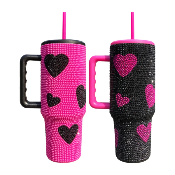 Sweet Heart Print 40oz Travel Mug for Valentine