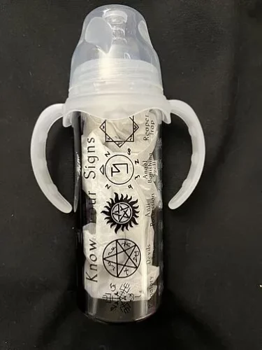 30Pack 8oz Sublimation Baby Feeding Glass Sippy Cup with Handle photo review