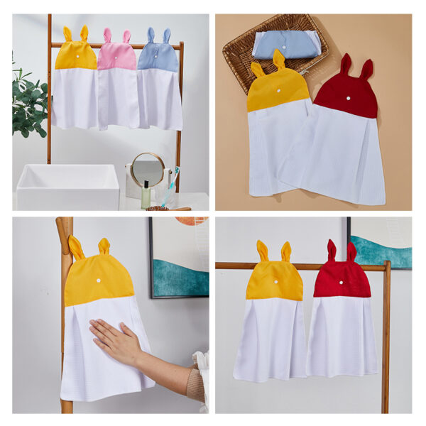 Sublimation Blank Bunny Ears Waffle Soft Hand Hanging Towels