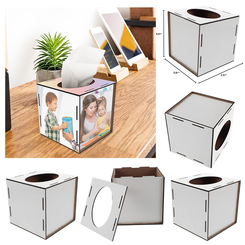 MDF Sublimation Blank Tissue Box Dispenser Tissue Storage Container