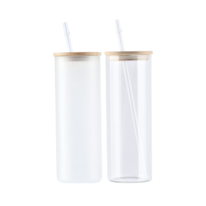Wholesale Beer Can Glass With lid 25oz Glass Tumbler