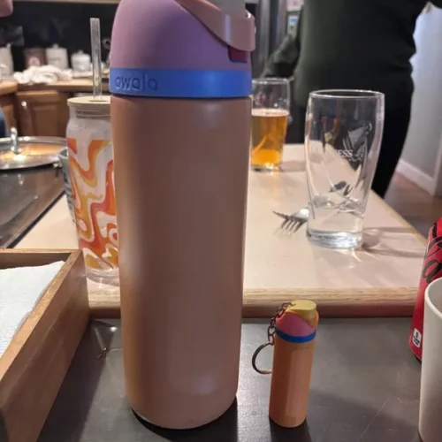 30pcs Mini Owala Water Bottle Lip Balm Holder Keychain photo review